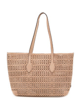 GIANNI CHIARINI - Mashup Perforated Tote Bag with Long Handles - Beige - LIDIASHOPPING® - Official Website