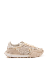 DOLCE & GABBANA - Sneakers Basse con Ricamo Floreale - Bianco - LIDIASHOPPING® - Official Website