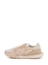 DOLCE & GABBANA - Sneakers Basse con Ricamo Floreale - Bianco | Lidia Shopping ® | Official Website