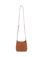 TORY BURCH - Crossbody Bag with Perforated Logo - Brown - LIDIASHOPPING® - Official Website