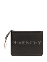 GIVENCHY - Zipped Pouch with Studded Logo - Black - LIDIASHOPPING® - Official Website