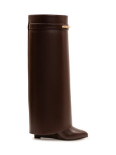 GIVENCHY - Shark Pinch High Boots with Strap - Brown - LIDIASHOPPING® - Official Website
