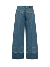 GIVENCHY - Wide Leg Pants with Stitching - Blue - LIDIASHOPPING® - Official Website