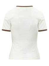 COURREGES - T-shirt with Contrast Trims - White - LIDIASHOPPING® - Official Website