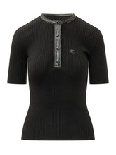 COURREGES - Top a Coste con Abbottonatura - Nero | Lidia Shopping ® | Official Website