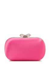 SELF-PORTRAIT - Satin Clutch with Bow Closure - Pink - LIDIASHOPPING® - Official Website