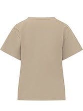 MAX MARA - T-shirt with Embroidered Logo - Beige - LIDIASHOPPING® - Official Website