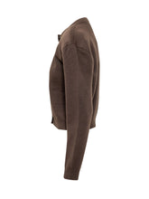 ROTATE - Cropped Cardigan with Lettering Appliques - Brown - LIDIASHOPPING® - Official Website