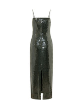 ROTATE - Sequined Long Slip Dress - Green - LIDIASHOPPING® - Official Website