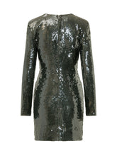 ROTATE - Mini Abito con Paillettes e Drappeggio - Verde - LIDIASHOPPING® - Official Website