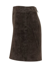 ROTATE - Minigonna a Vita Alta in Suede - Marrone - LIDIASHOPPING® - Official Website