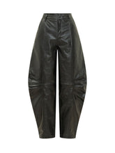 ROTATE - Wide Leg Pants with Gathered Details - Black - LIDIASHOPPING® - Official Website