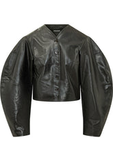 ROTATE - Giacca Corta Aderente con Maniche Scultoree - Nero - LIDIASHOPPING® - Official Website