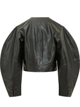 ROTATE - Giacca Corta Aderente con Maniche Scultoree - Nero - LIDIASHOPPING® - Official Website