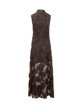 ROTATE - Abito Lungo con Applicazioni Floreali - Marrone - LIDIASHOPPING® - Official Website
