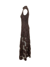 ROTATE - Abito Lungo con Applicazioni Floreali - Marrone - LIDIASHOPPING® - Official Website