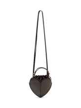 ROTATE - Heart Bag with Crocodile Effect - Black - LIDIASHOPPING® - Official Website