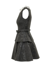 SELF-PORTRAIT - Mini Dress with Embroidered Collar - Black - LIDIASHOPPING® - Official Website