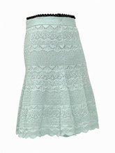 SELF-PORTRAIT - Minigonna Pointelle Svasata - Verde | Lidia Shopping ® | Official Website