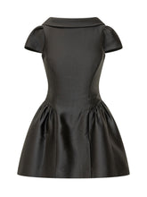 SELF-PORTRAIT - Mini Abito con Maniche Voluminose - Nero - LIDIASHOPPING® - Official Website