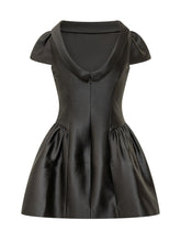 SELF-PORTRAIT - Mini Abito con Maniche Voluminose - Nero - LIDIASHOPPING® - Official Website