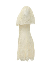 SELF-PORTRAIT - Lace Mini Dress with Cape - Yellow - LIDIASHOPPING® - Official Website