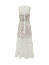 SELF-PORTRAIT - Midi Dress with Floral Embroidery - White - LIDIASHOPPING® - Official Website