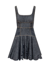 SELF-PORTRAIT - Mini Abito con Ricami Floreali - Blu | Lidia Shopping ® | Official Website