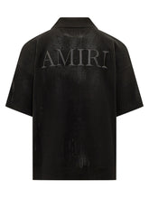AMIRI - Camicia Traforata a Maniche Corte - Nero - LIDIASHOPPING® - Official Website