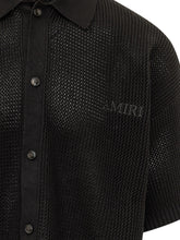 AMIRI - Camicia Traforata a Maniche Corte - Nero - LIDIASHOPPING® - Official Website