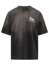 AMIRI - T-shirt Oversize con Stampa Grafica - Nero - LIDIASHOPPING® - Official Website
