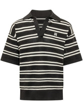 AMIRI - Polo in Maglia a Righe - Nero - LIDIASHOPPING® - Official Website