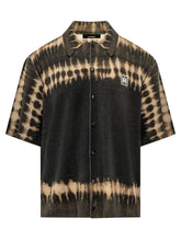 AMIRI - Camicia Tie Dye con Patch Logo - Nero - LIDIASHOPPING® - Official Website