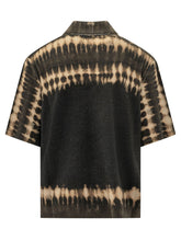 AMIRI - Camicia Tie Dye con Patch Logo - Nero - LIDIASHOPPING® - Official Website