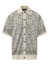 AMIRI - Camicia Quad Check a Maniche Corte - Bianco - LIDIASHOPPING® - Official Website