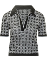 AMIRI - Polo in Maglia con Motivo Geometrico - Nero - LIDIASHOPPING® - Official Website