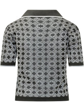 AMIRI - Polo in Maglia con Motivo Geometrico - Nero - LIDIASHOPPING® - Official Website