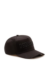 DSQUARED2 - Cappello da Baseball con Logo in Rilievo - Nero - LIDIASHOPPING® - Official Website