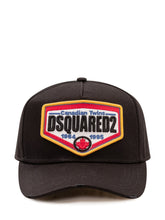 DSQUARED2 - Cappello da Baseball con Patch Grafica - Nero - LIDIASHOPPING® - Official Website