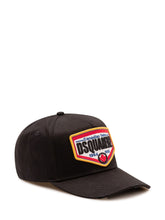 DSQUARED2 - Cappello da Baseball con Patch Grafica - Nero - LIDIASHOPPING® - Official Website