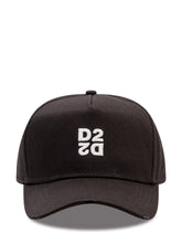 DSQUARED2 - Cappello da Baseball con Monogramma Ricamato - Nero - LIDIASHOPPING® - Official Website