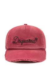 DSQUARED2 - Cappellino Baseball con Ricamo Corsivo - Rosso - LIDIASHOPPING® - Official Website