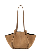 YUZEFI - Suede Tote Bag with Double Handles - Green - LIDIASHOPPING® - Official Website