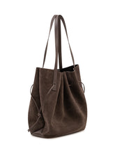 YUZEFI - Scallop Tote con Coulisse - Marrone - LIDIASHOPPING® - Official Website