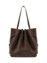 YUZEFI - Scallop Tote con Coulisse - Marrone - LIDIASHOPPING® - Official Website