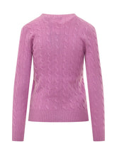 POLO RALPH LAUREN - Julianne Pullover a Trecce - Rosa - LIDIASHOPPING® - Official Website