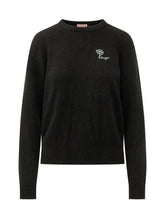 KENZO - Maglia Tulip con Ricamo Floreale - Nero - LIDIASHOPPING® - Official Website