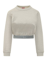 KENZO - Cropped Sweatshirt with Logo Band - Grey - LIDIASHOPPING® - Official Website