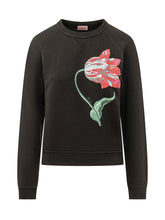 KENZO - Felpa Tulip con Stampa Floreale - Nero - LIDIASHOPPING® - Official Website