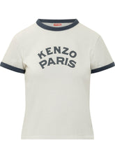 KENZO - T-shirt con Stampa Lettering Logo - Bianco - LIDIASHOPPING® - Official Website